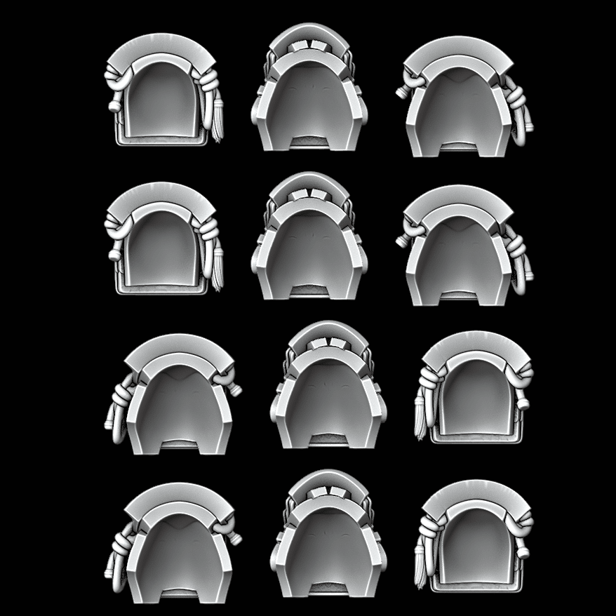 Samurai Armour Style Shoulder Pads - Set of 12 – Archies Forge