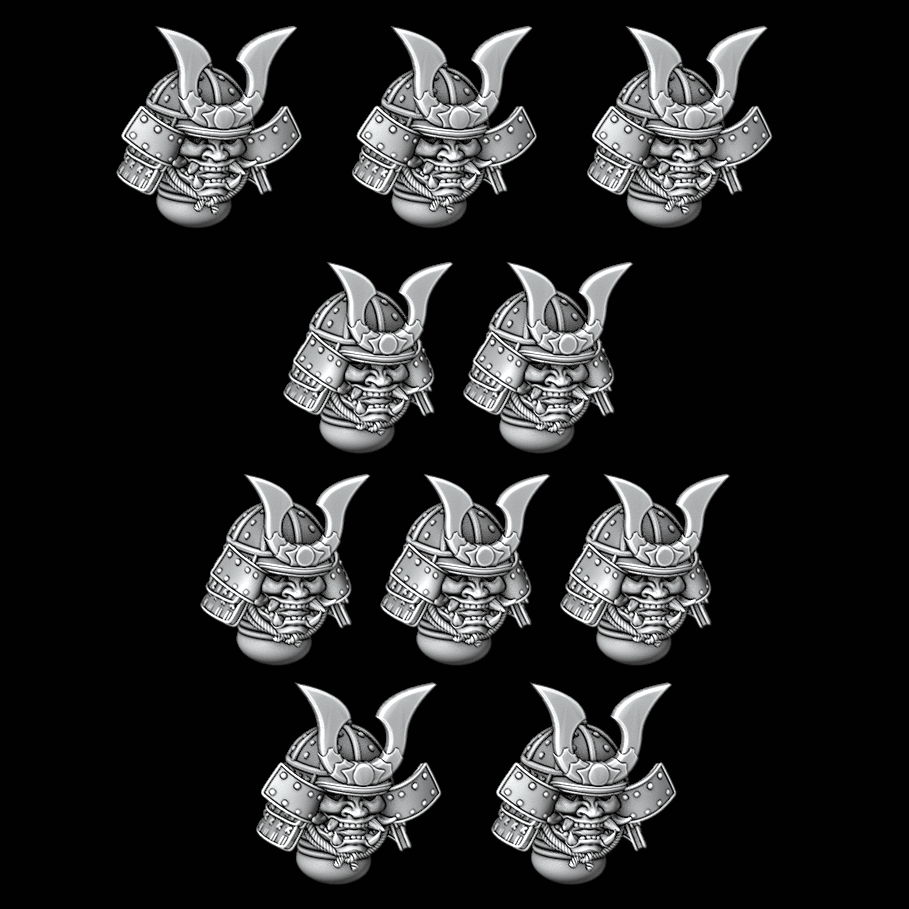 Samurai Helmets - Set of 10 - Archies Forge