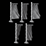 Samurai Style Back Banners - Set of 5 - Archies Forge
