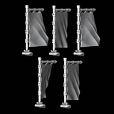 Samurai Style Back Banners - Set of 5 - Archies Forge