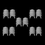 Samurai Style Terminator Shin Plates - Set of 5 - Archies Forge