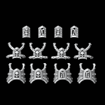 Skull and Bones Greave Decorations - Set of 10 - Archies Forge