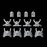 Skull and Bones Greave Decorations - Set of 10 - Archies Forge