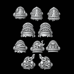 Skull and Flame Shoulder Pads - Set of 10 - Archies Forge