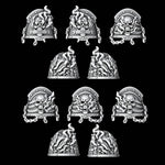 Skull and Flame Shoulder Pads - Set of 10 - Archies Forge