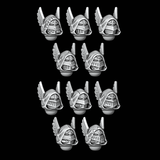 Small Winged Hooded Sallet Helmets - Set of 10 - Archies Forge