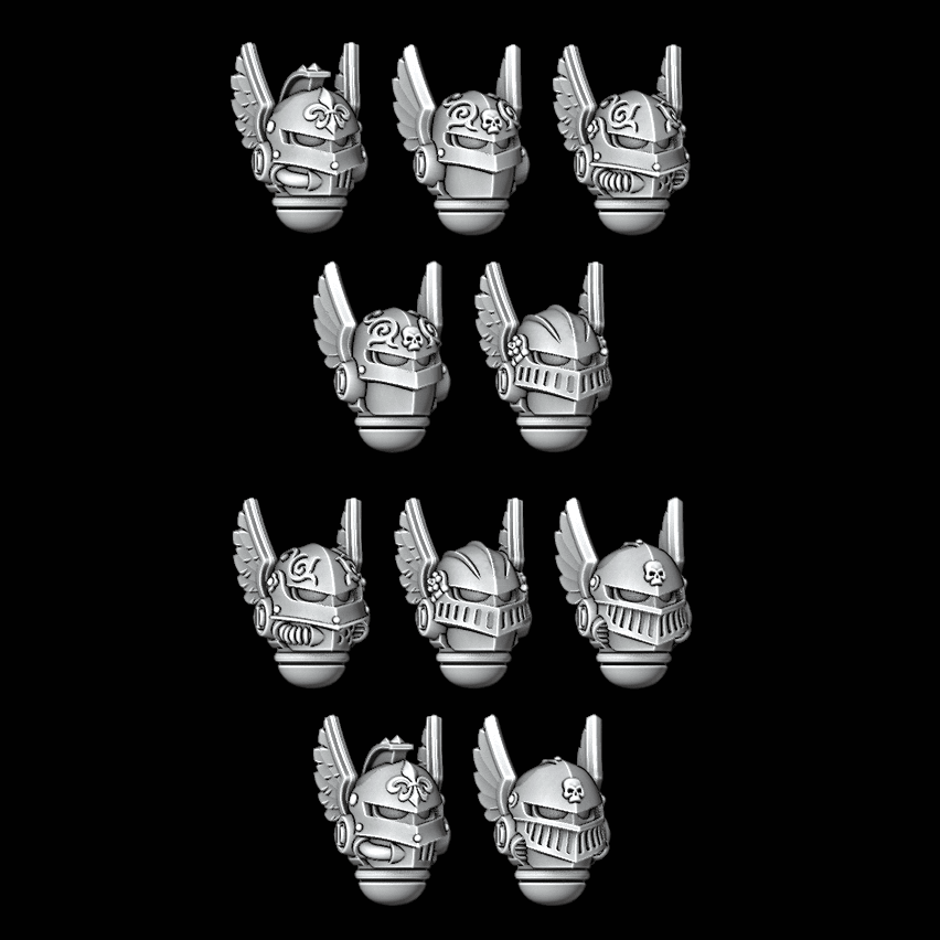 Small Winged Sallet Helmets - Set of 10 - Archies Forge
