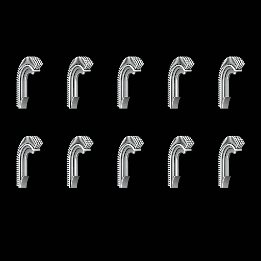 Tall Greek Style Helmet Crests - Design 1 - Set of 10 - Archies Forge