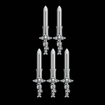 Templar Power Swords - Set of 5 - Left Handed - Archies Forge