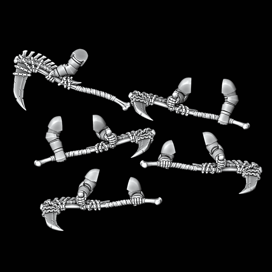 Two Handed Bone Scythes - Set of 5 - Archies Forge