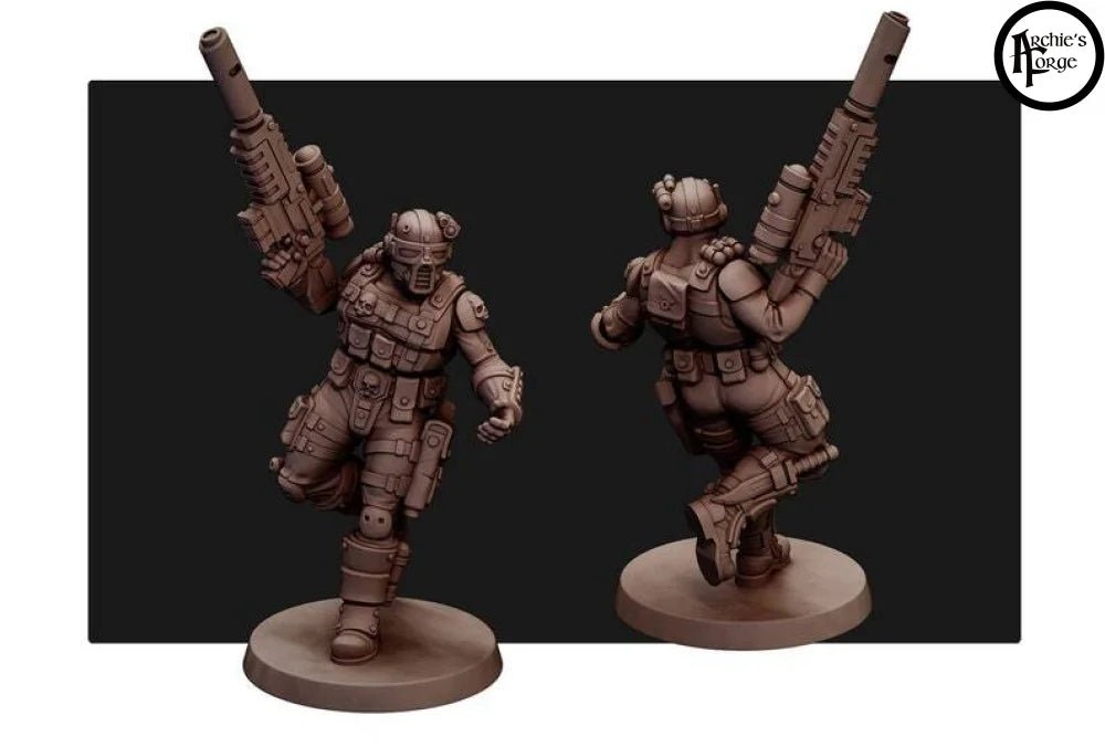Archie Pilgrim Vindicare - Sharpshooting Assassin - Design by Red Pilgrim – Archies Forge