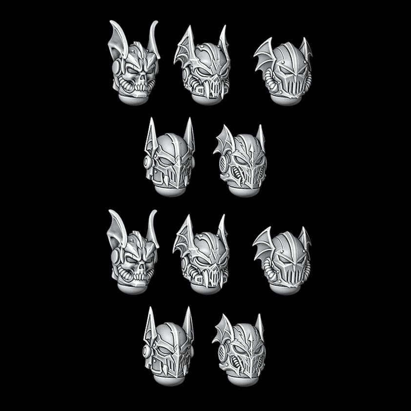 Winged Helmets - Legio Terror - Set of 10 - Archies Forge