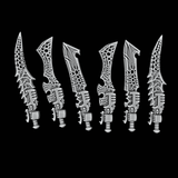 Xenos Hunters Bone Swords - Set of 6 - Left Handed - Archies Forge
